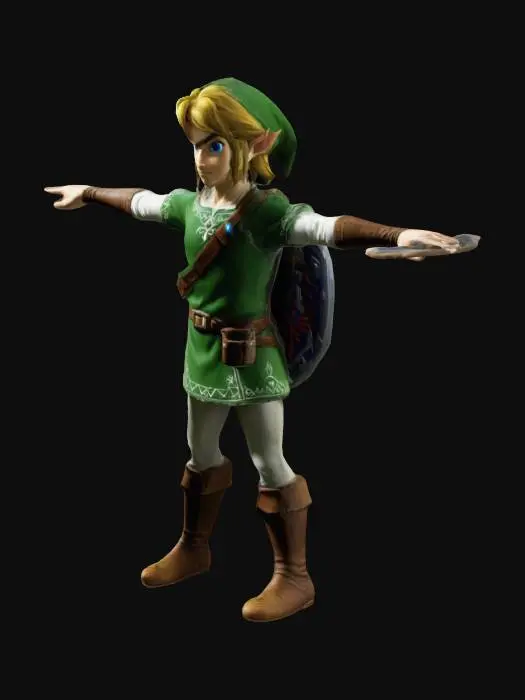 3D model for Tポーズ, 非常に詳細な, 超リアルな, ゼルダの伝説 リンク