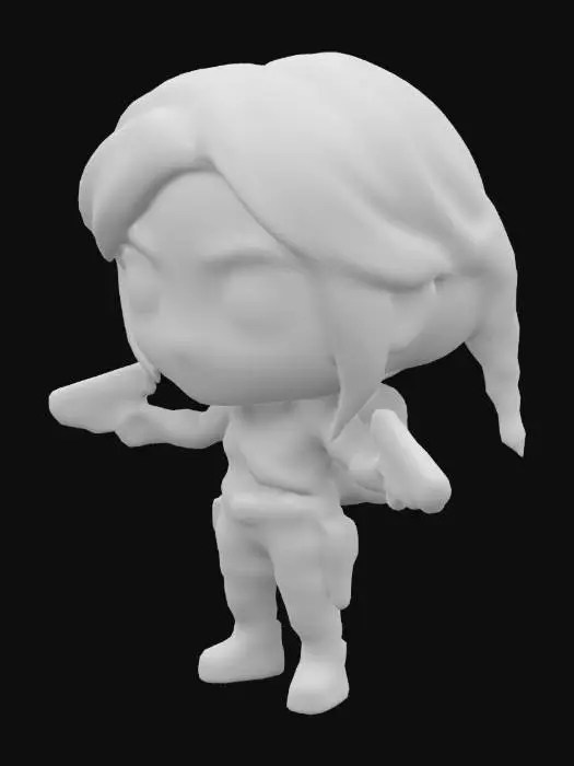 3D model for トゥームレイダーのララクラフト 超精細 超リアル チビキャラ かわいい