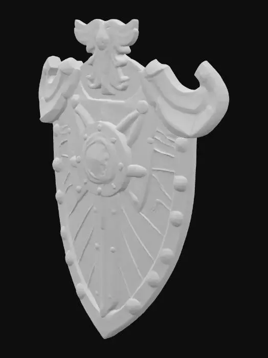 3D model for Heraldic Shield Emblem