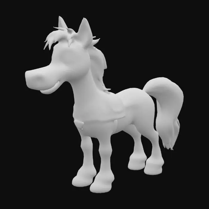 3D model for 3D Cartoon Character Rendering. NOTE Game Beast party style images are horses posing or posing, full body, simple cute costumes required. 4K, Very Detail, Pixar Rendering, CGI Animation, Cute Big
