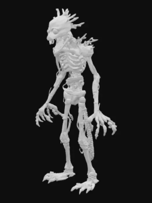 3D model for monstruo con de cintas de vhs alto, negro 