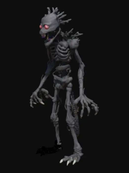 3D model for monstruo con de cintas de vhs alto, negro 