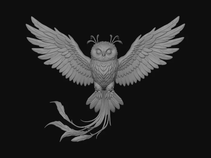 3D model for Fwooper (magical bird)