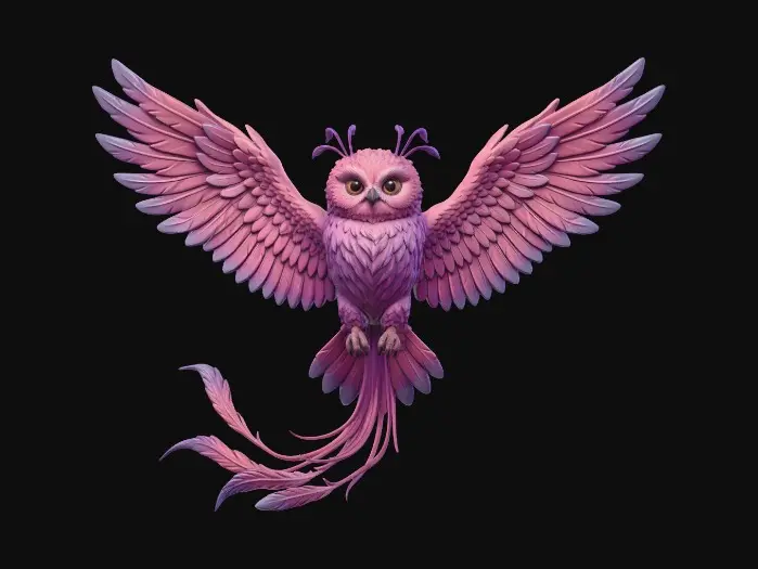 3D model for Fwooper (magical bird)