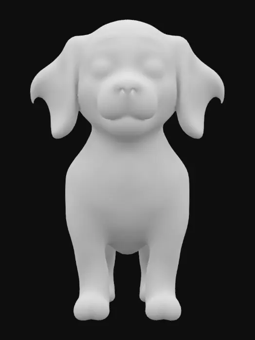 3D model for Golden retriever in Pixar style
