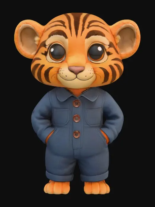 3D model for Cozy Tiger Cub