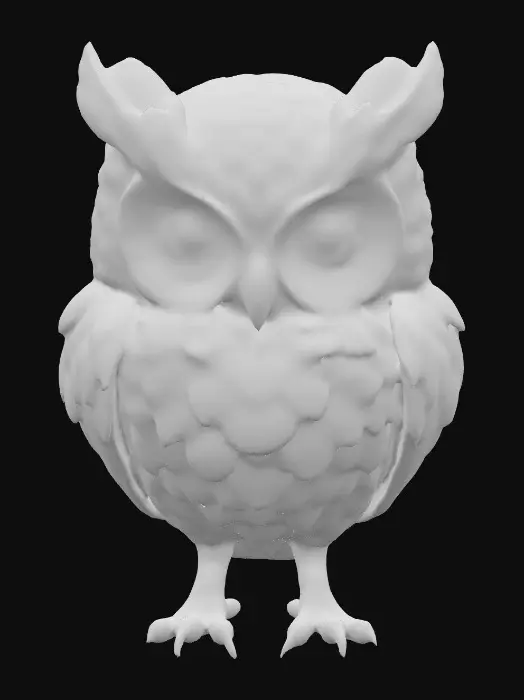 3D model for Wise Owl, Stylised, Highly Detailed, #PBR#