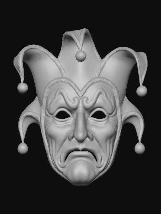 3D model for Jester's Face Mask, #Halloween2025#