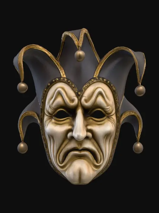 3D model for Jester's Face Mask, #Halloween2025#