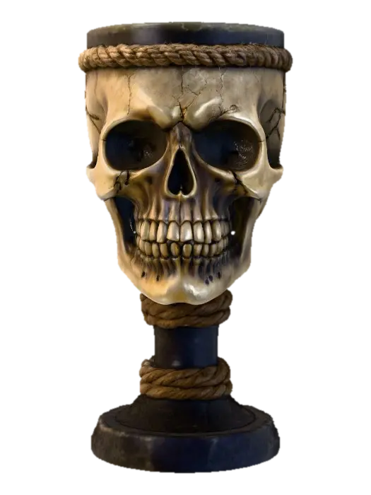 Skull Chalice, #Halloween2025# - Drinking 3D model, vytvořený pomocí AI