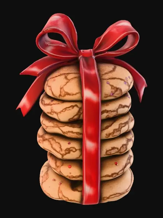 3D model for Cookies in Red Ribbon, #Christmas2025#