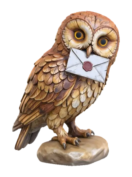 Model 3D Owl Messenger - Bird, dijana oleh AI