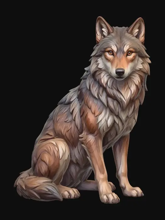 3D model for Majestic Wolf