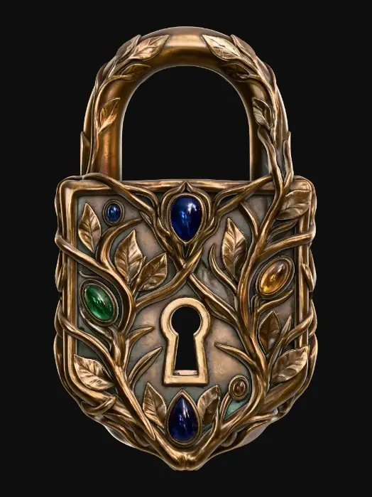 3D model for Verdant Jewel Padlock