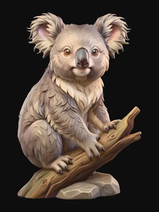 3D model for Koala on a Branch