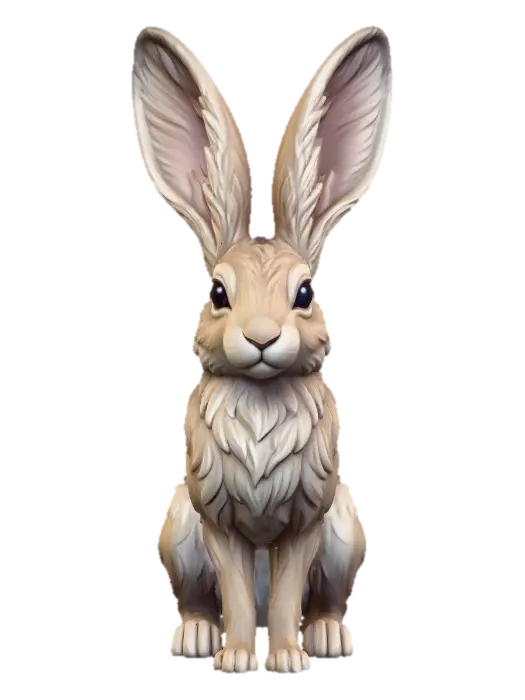 Modello 3D Hare - Cute, generato dall’IA