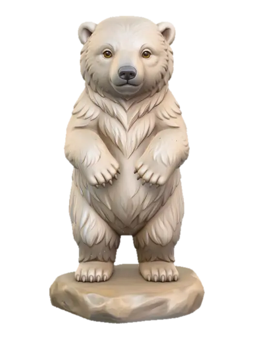 Baby Polar Bear - Cub 3D model, AI generated