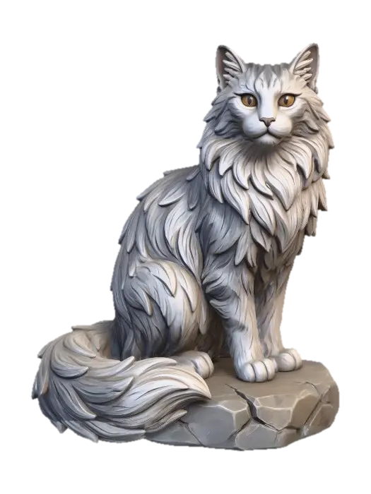 Maine Coon - Mainecoon 3D model, vytvořený pomocí AI