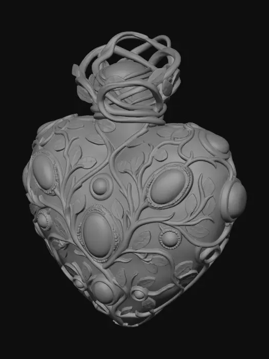 3D model for Heart Shaped Potion Jar
