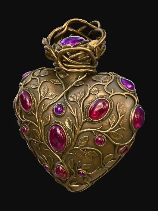 3D model for Heart Shaped Potion Jar