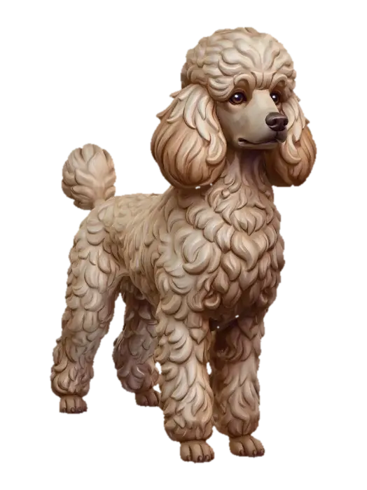 Modelo 3D de Poodle - Pets, gerado por IA