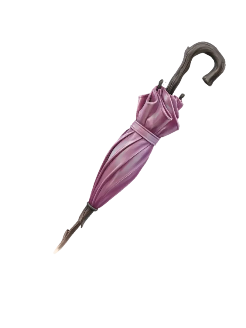 Luminous Pink Umbrella - Harry Potter 3D model, AI generated