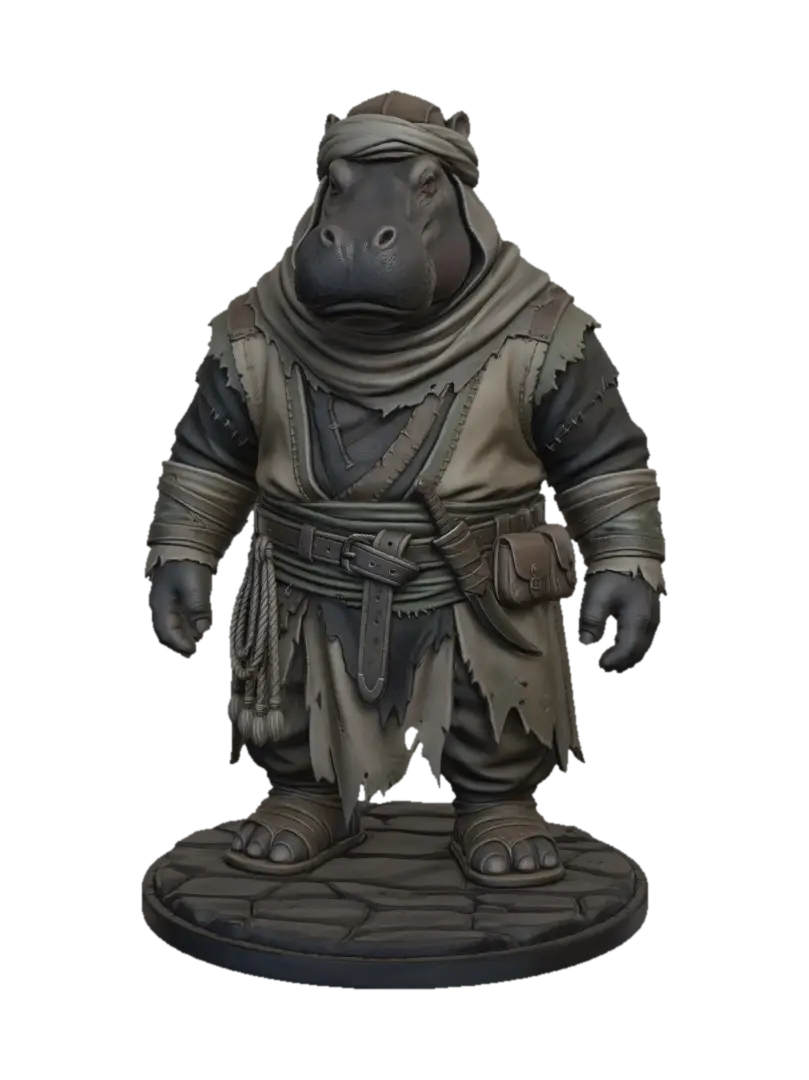 Sandscarred Nomad - Scavenger 3D model, vytvořený pomocí AI
