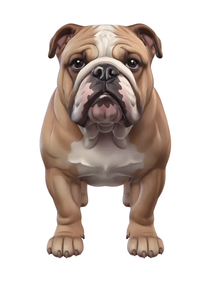 Modello 3D Bruno the Bulldog - Cute, generato dall’IA