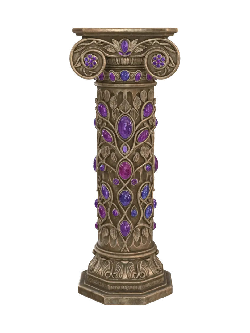 Amethyst Vine Column - Mineral 3D model, vytvořený pomocí AI