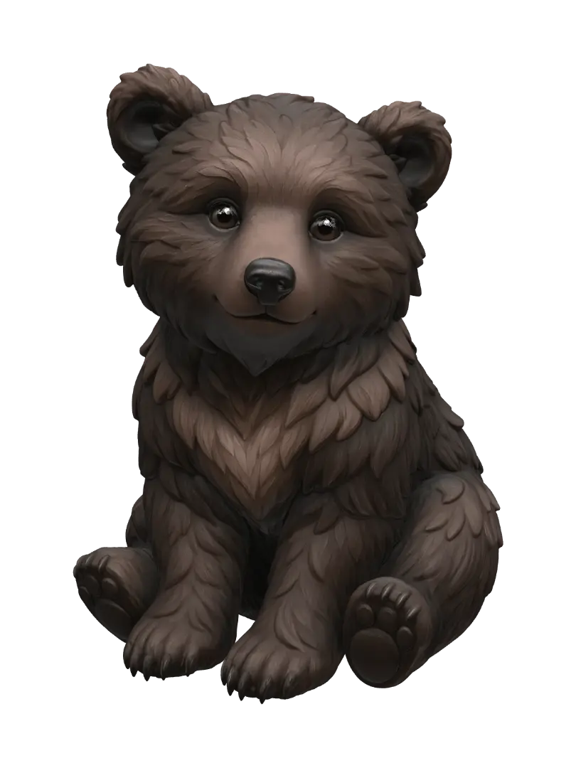 Cocoa Cub 3D model, AI generated