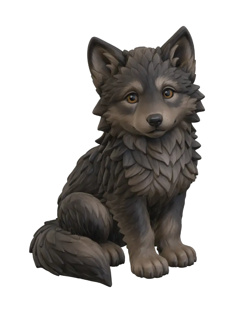 Wolf Cub - Creature 的 AI 生成 3D 模型