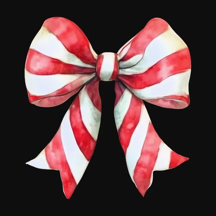 3D model for Candy Cane Bow, #Christmas2025#
