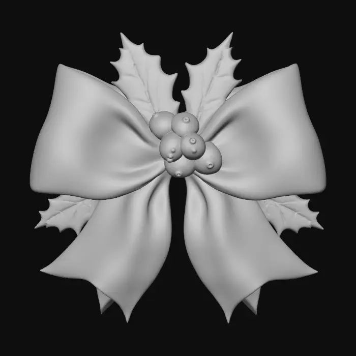 3D model for Holiday Plaid Bow, Low Poly, #Christmas2025#