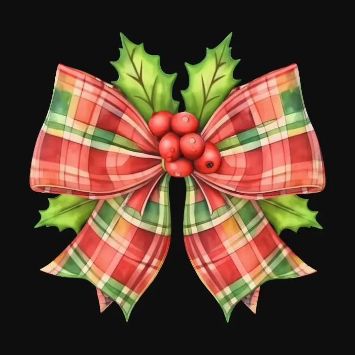 3D model for Holiday Plaid Bow, Low Poly, #Christmas2025#