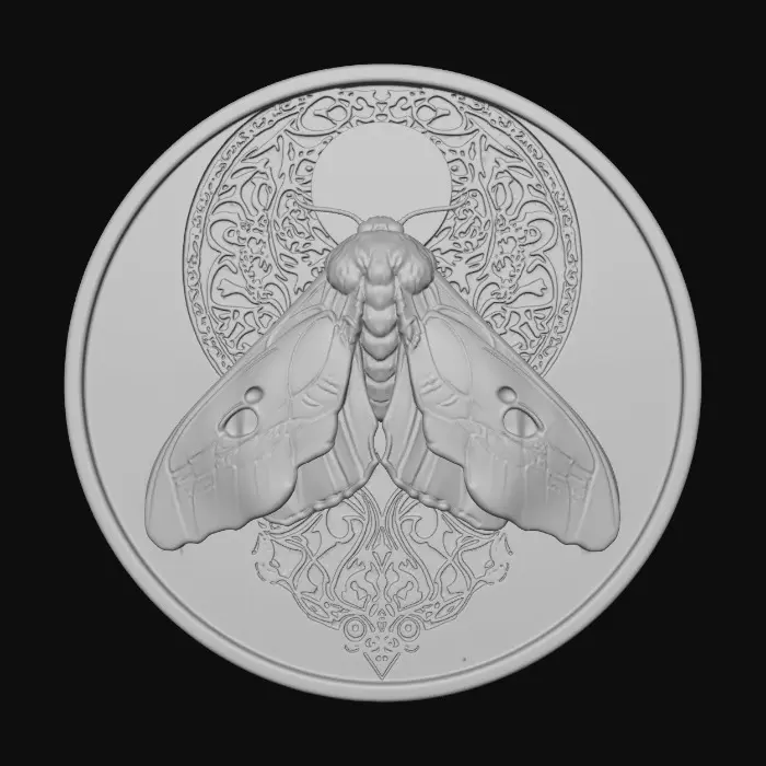 3D model for Lunar Moth Medallion