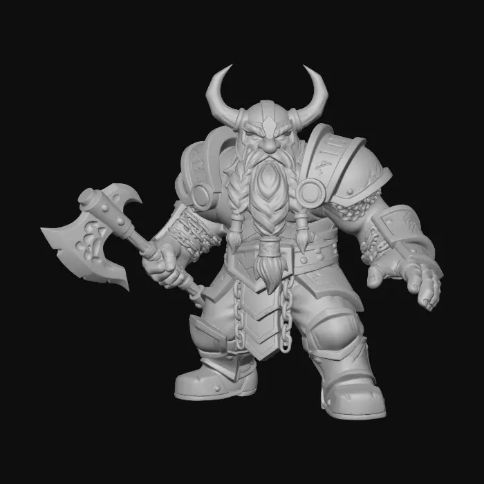 3D model for Viking Warrior Mage