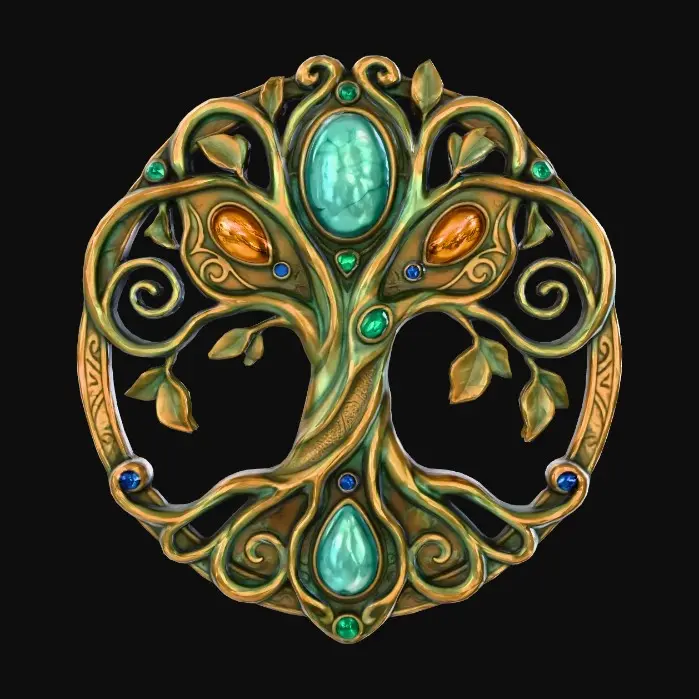 3D model for Tree of Life Gem Pendant