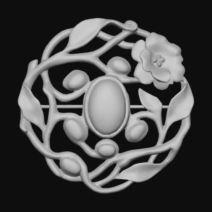 3D model for Verdant Brooch