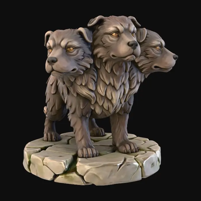 3D model for Three-Headed Cerberus, Fluffy