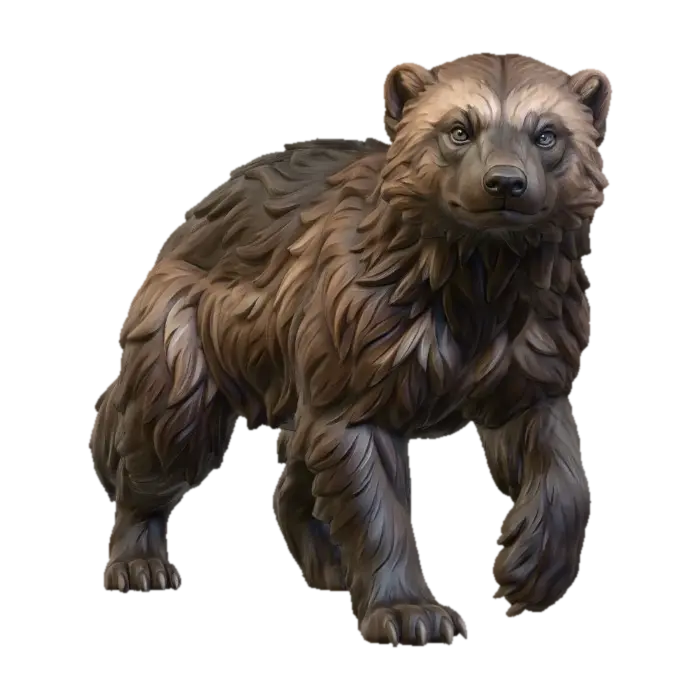 Wolverine - Brawler 3D model, vytvořený pomocí AI