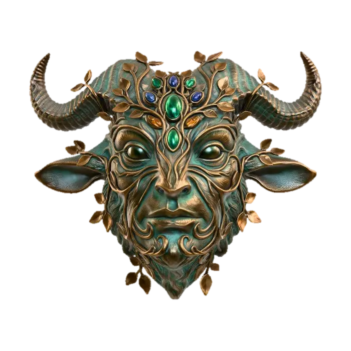 Horned Oracle 3D model, vytvořený pomocí AI