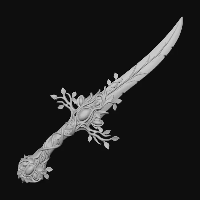 3D model for Emerald Vine Dagger