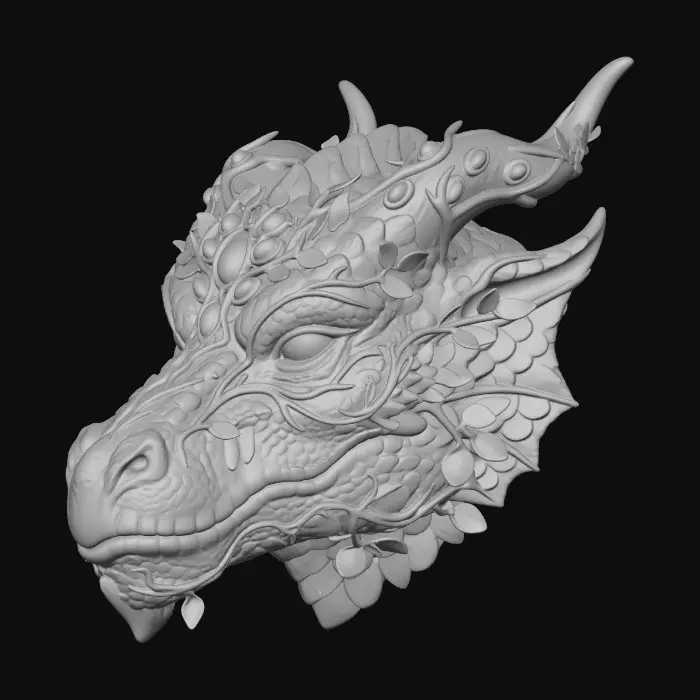 3D model for Vine-Crowned Dragon