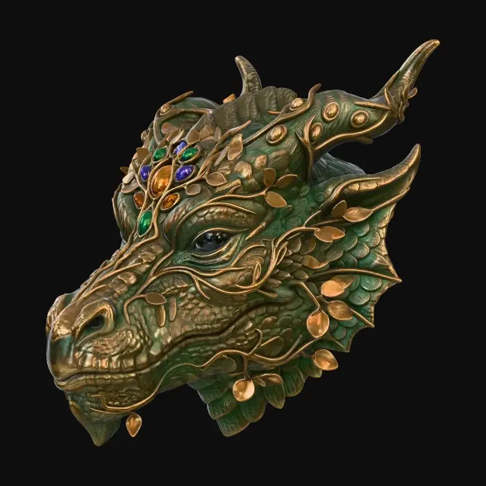 3D model for Vine-Crowned Dragon