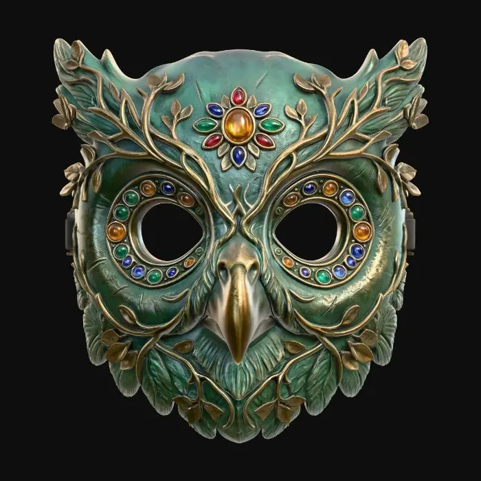 3D model for The Verdant Owl Masque