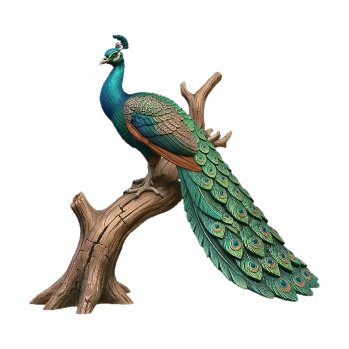 Model 3D Peacock - Bird, dijana oleh AI