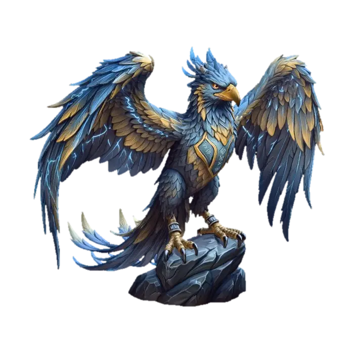 Model 3D Elemental Thunderbird - Bird, dijana oleh AI