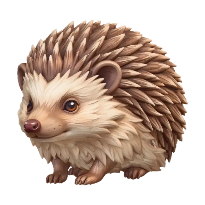 Hedgehog 3D model, vytvořený pomocí AI