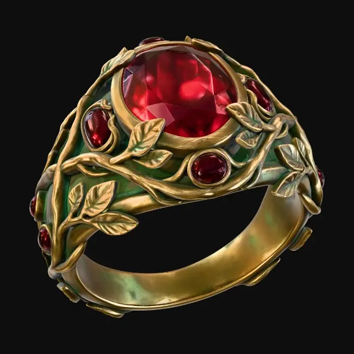 3D model for Crimson Vines Ring