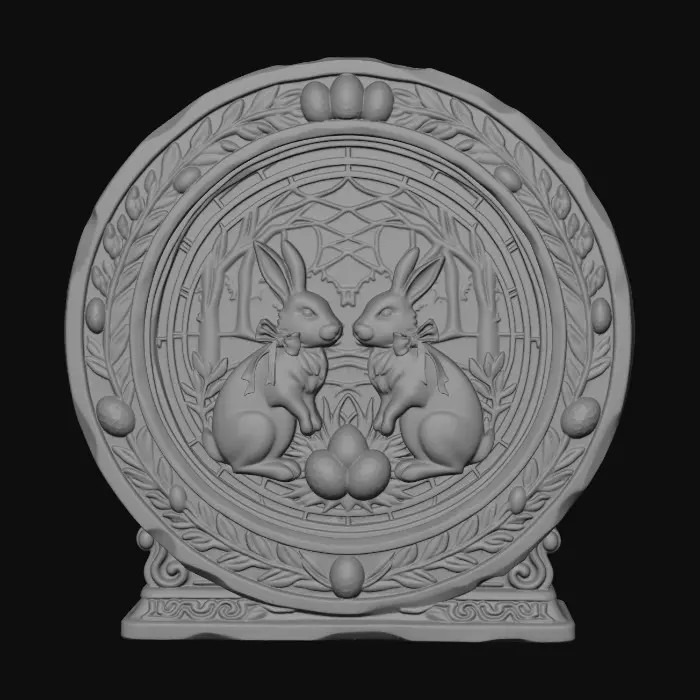 3D model for Rabbits in a Stained-Glass Meadow, #EasterEgg2026#